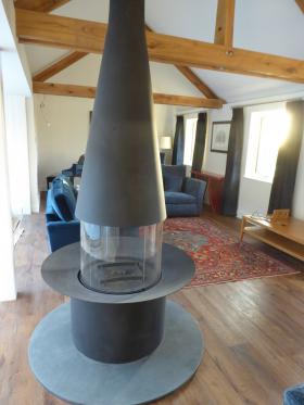 Unusual modern log burner
